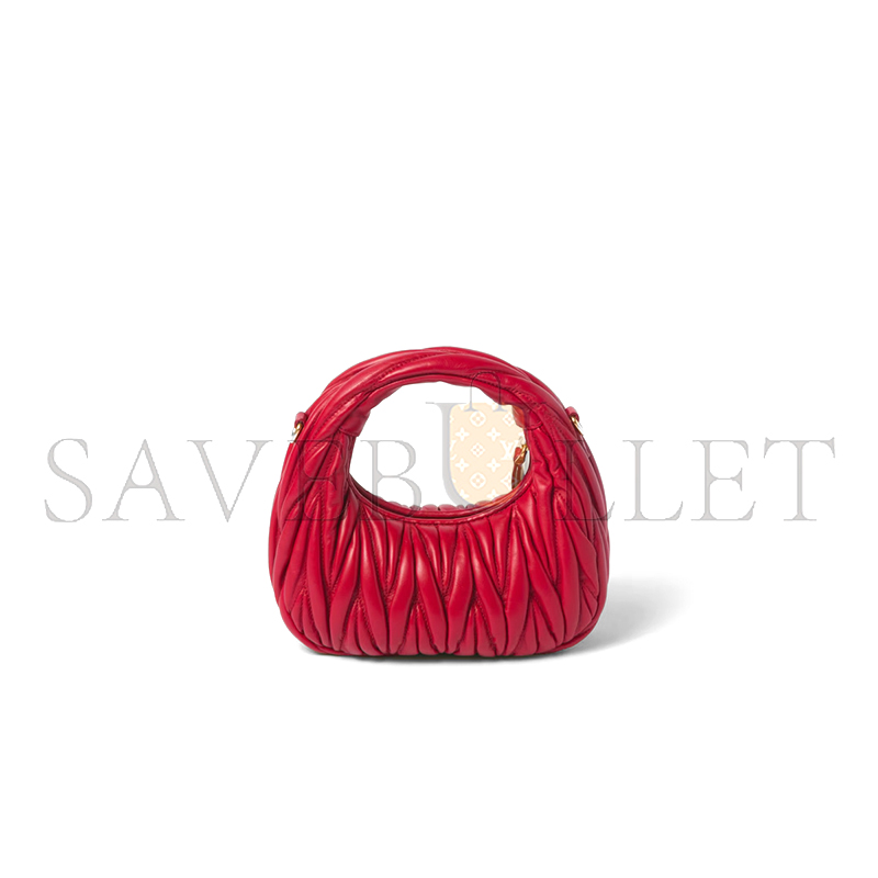 M1v M1v wander matelassÉ nappa leather hobo mini bag 5bp078 (17.5*14*5.5cm)